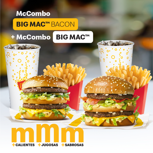 Cupón Combo mediano de Big Mac Bacon y Combo mediano de Big Mac